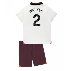 Manchester City Kyle Walker #2 Gostujuci Dres za Dječji 2023-24 Kratak Rukavima (+ kratke hlače)